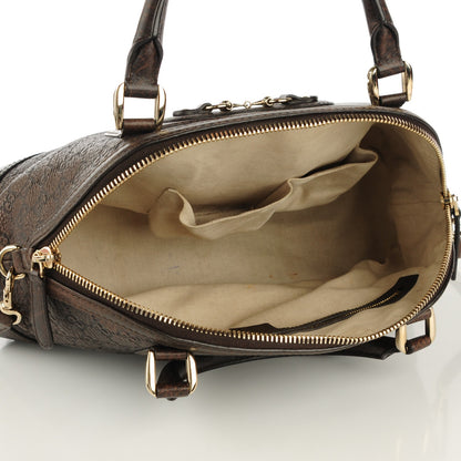 Gucci Guccissima Medium Cathrine Dome Satchel Dark Brown 7 of 7