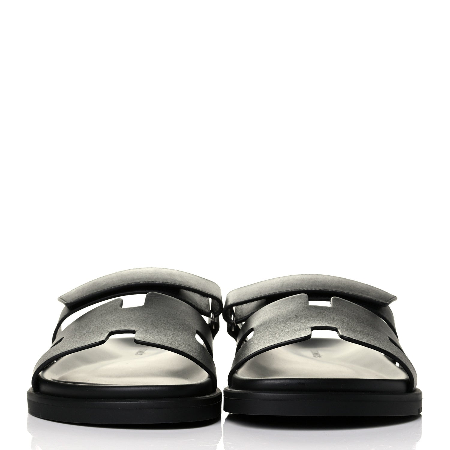 Hermes Calfskin Womens Chypre Sandals 40 Black 2 of 5