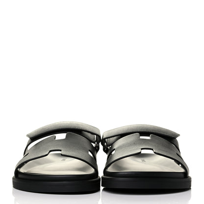 Hermes Calfskin Womens Chypre Sandals 40 Black 2 of 5