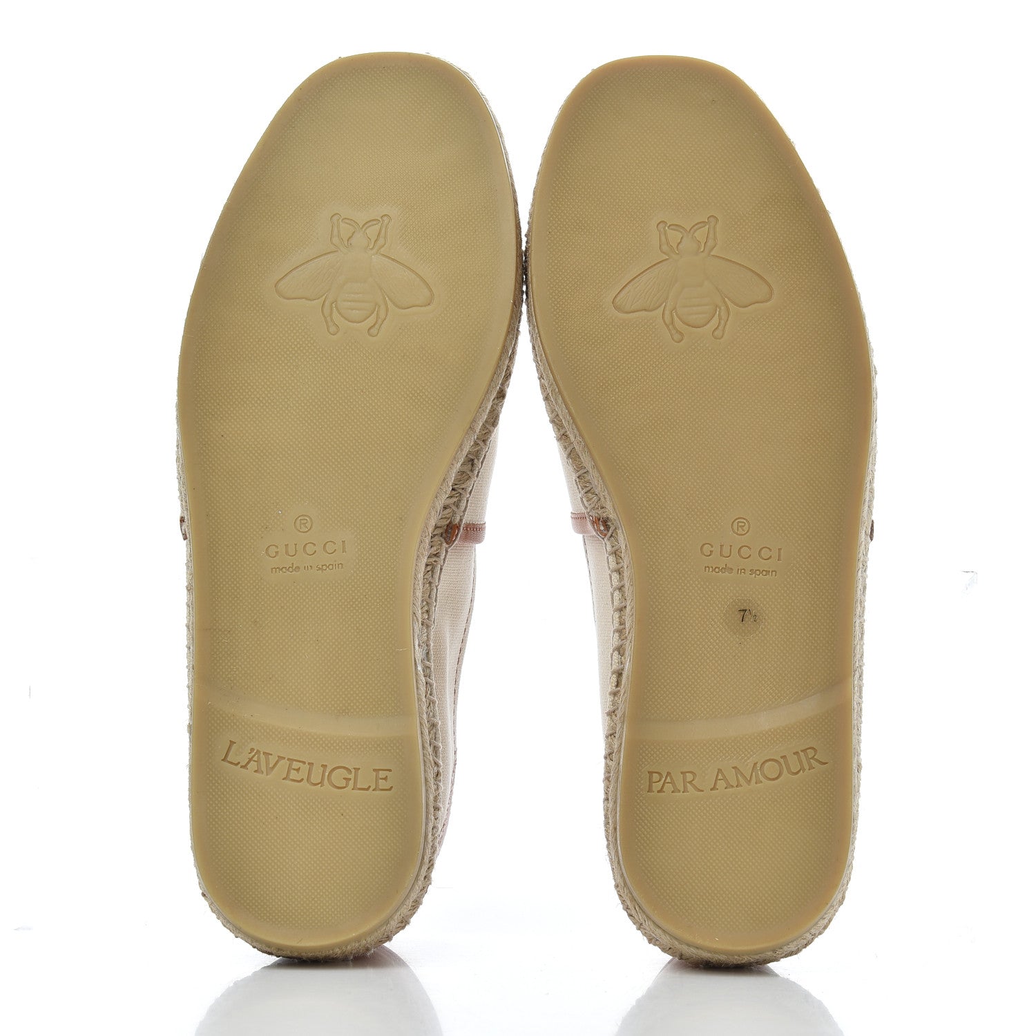 Gucci Canvas Worldwide Mens Espadrilles 7.5 Raw Cognac 5 of 14