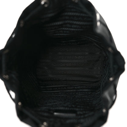 Prada Saffiano Tessuto Nylon Vela Bucket Wristlet Black 5 of 8