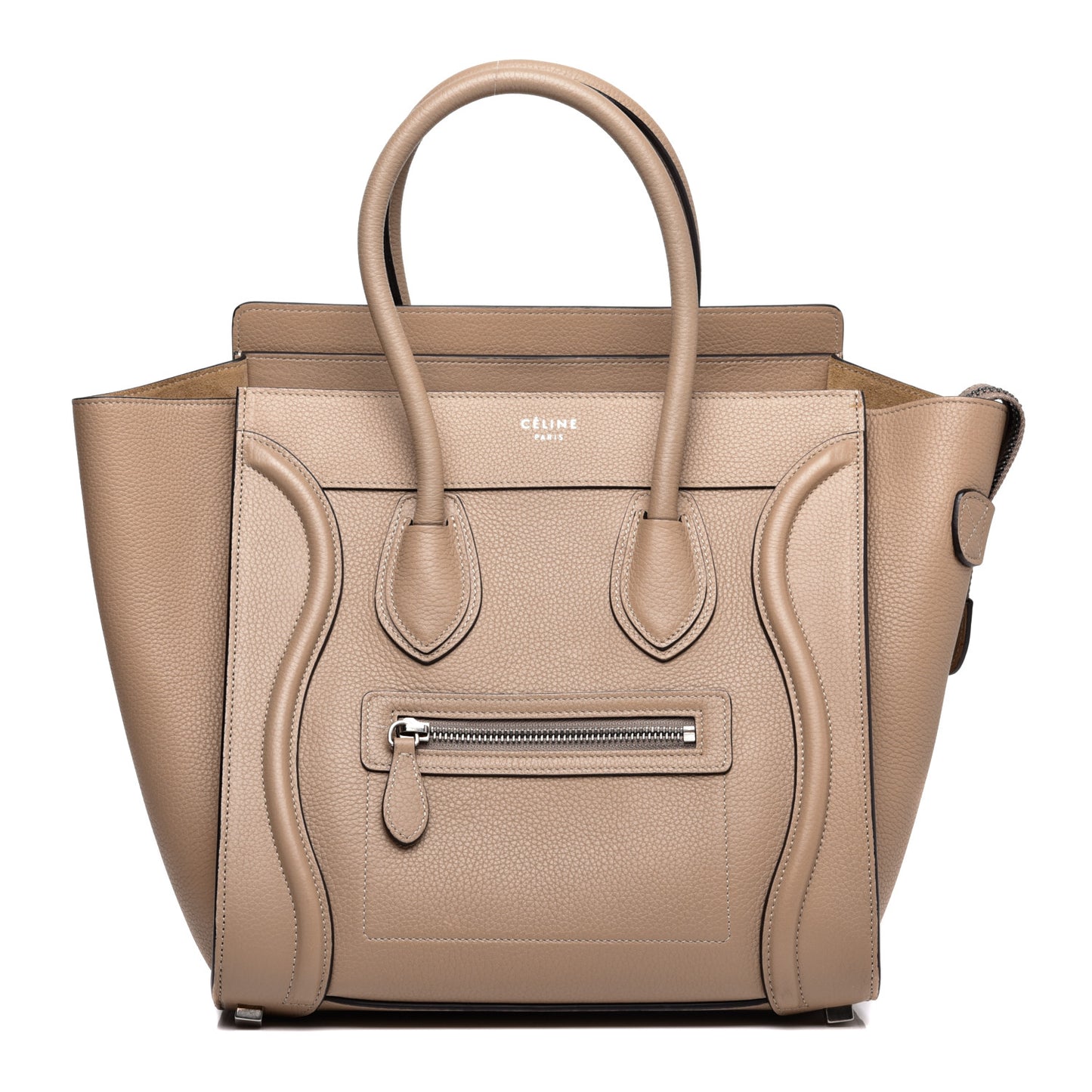 Drummed Calfskin Micro Luggage Dune