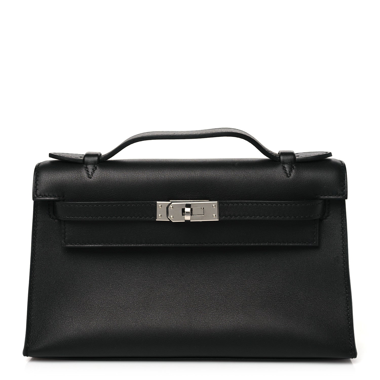 Hermes Swift Kelly Pochette Clutch Black 1 of 11