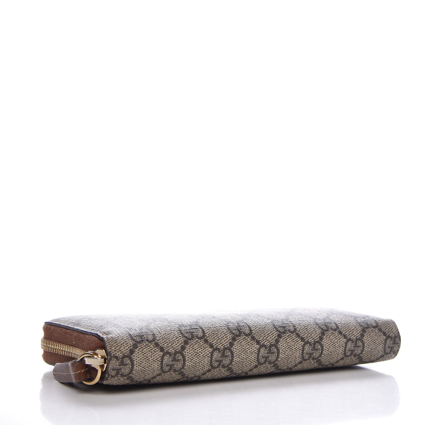 GG Supreme Monogram Cuoio Toscano Zip Around Wallet Beige Ebony Cuir