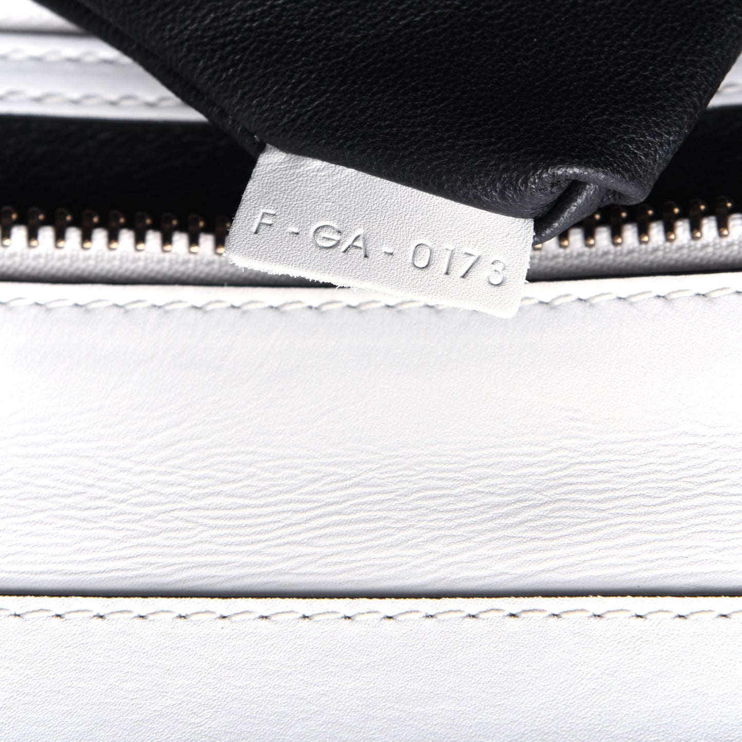 Satin Calfskin Mini Bi-Color Luggage White Black