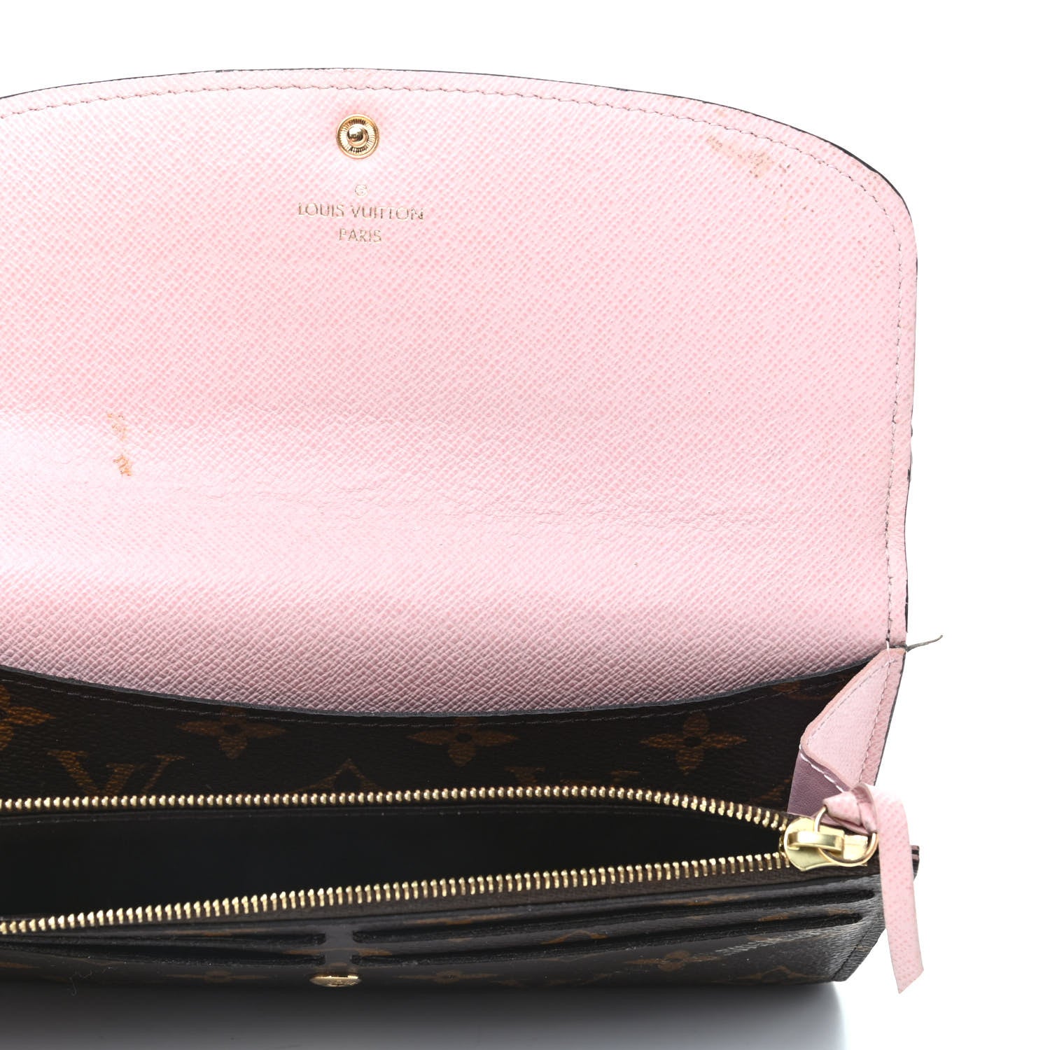 Louis Vuitton Monogram Emilie Wallet Rose Ballerine 5 of 12