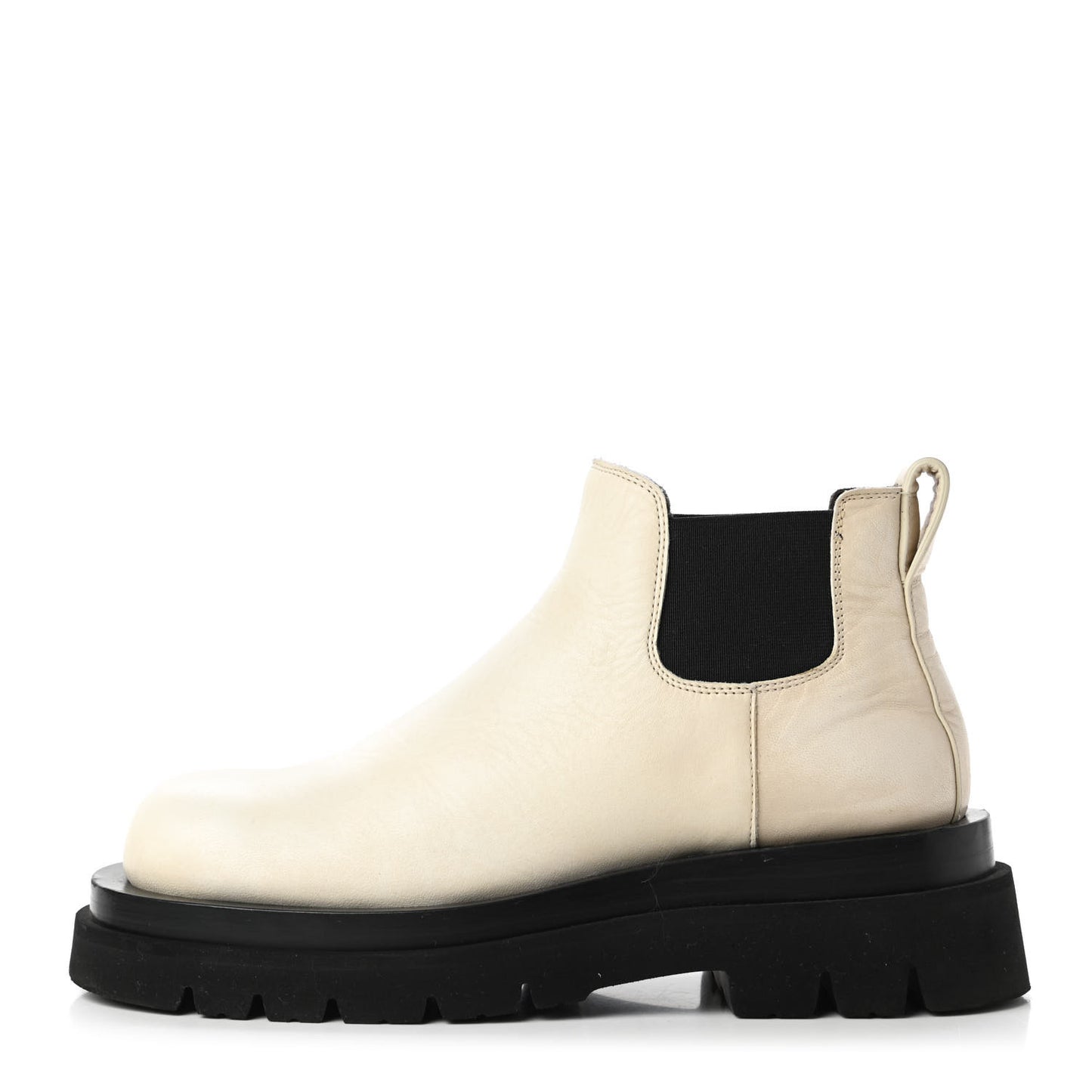 Calfskin The Lug Cropped Chelsea Boots 36 Sea Salt
