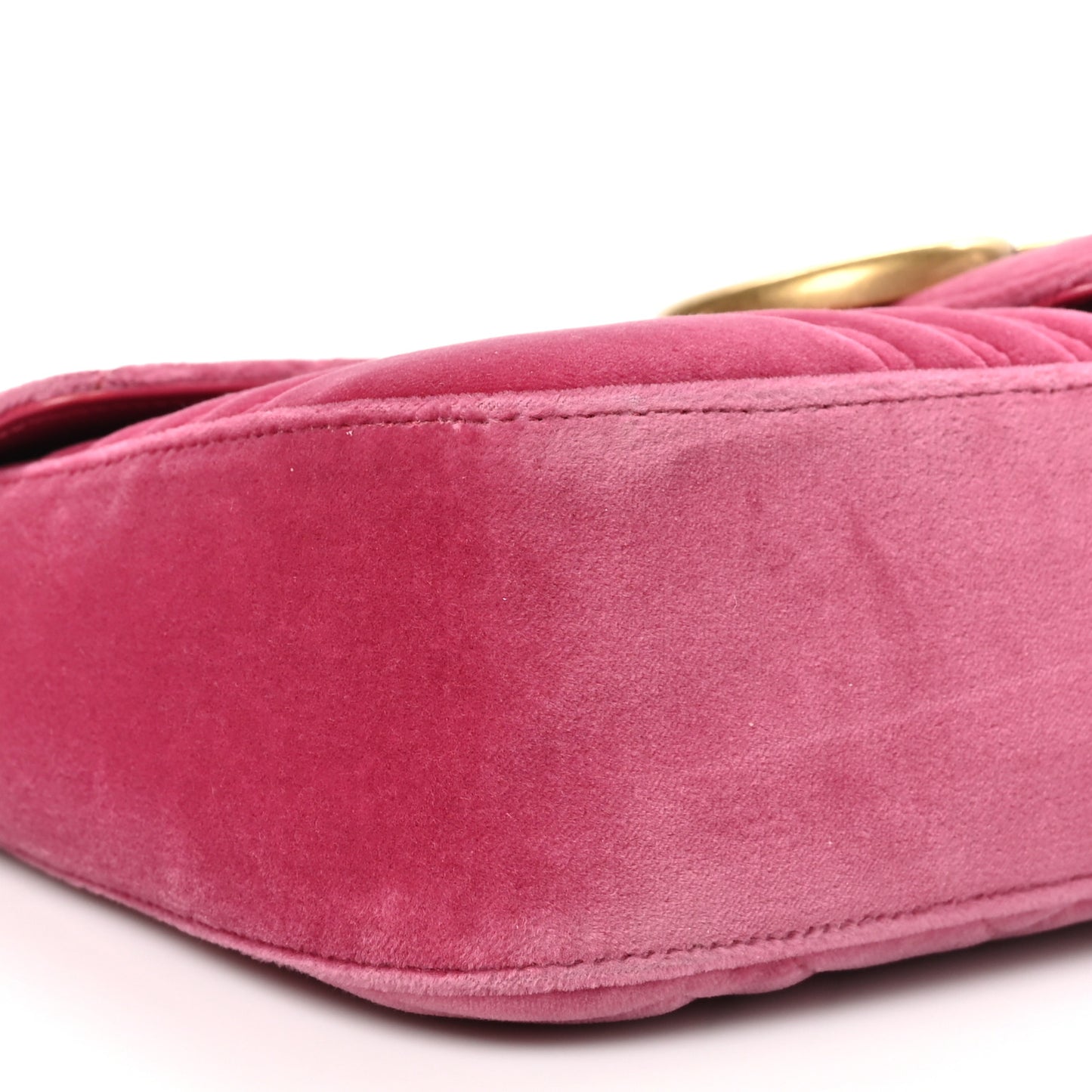 Velvet Matelasse Medium GG Marmont Shoulder Bag Light Raspberry Rose