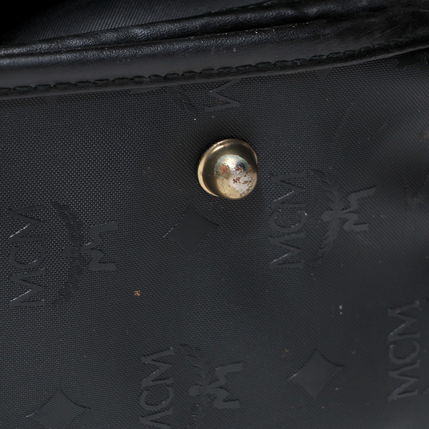 MCM Monogram Coated Canvas Garment Bag Black 18 of 19