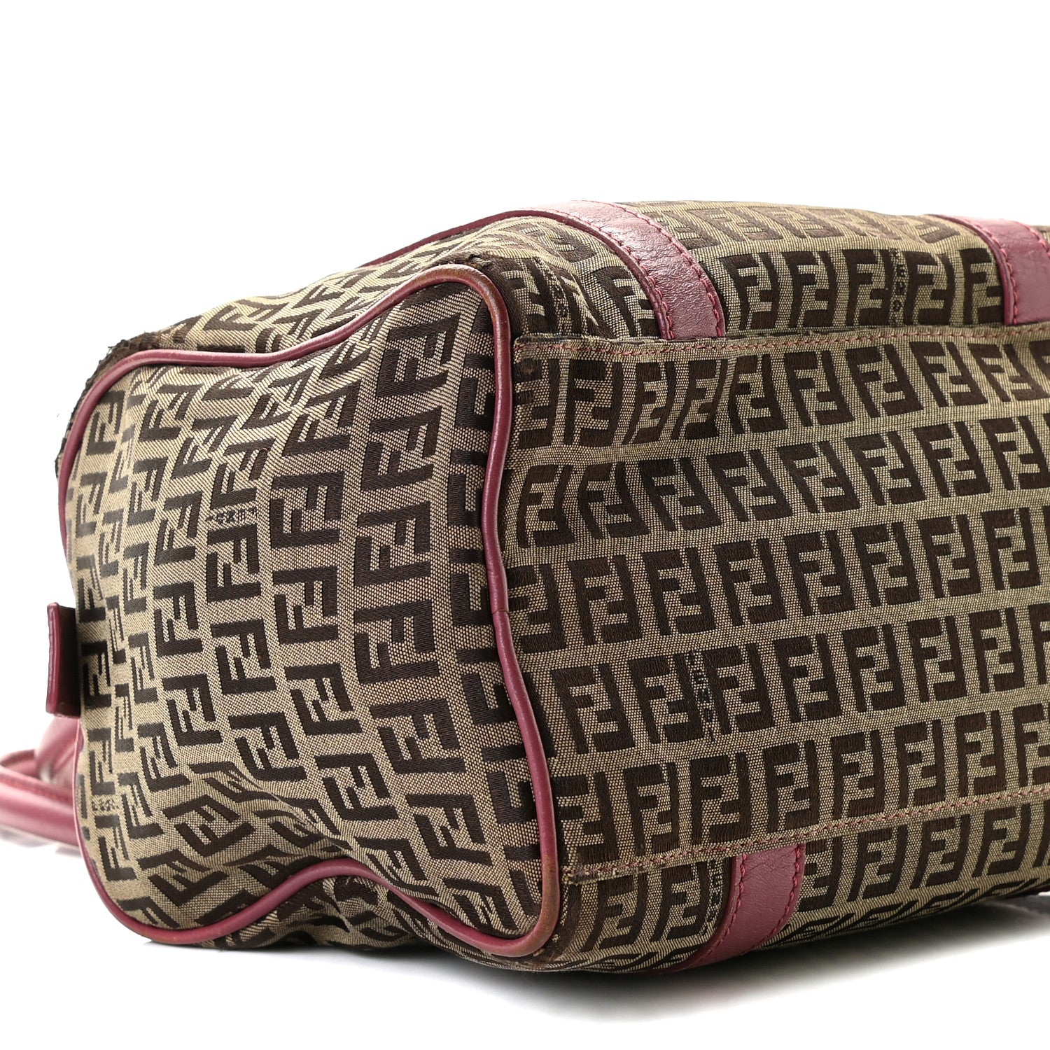 Fendi Zucchino Vitello Small Forever Boston Mogano Panna Erica 6 of 10