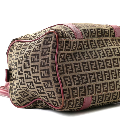 Fendi Zucchino Vitello Small Forever Boston Mogano Panna Erica 6 of 10