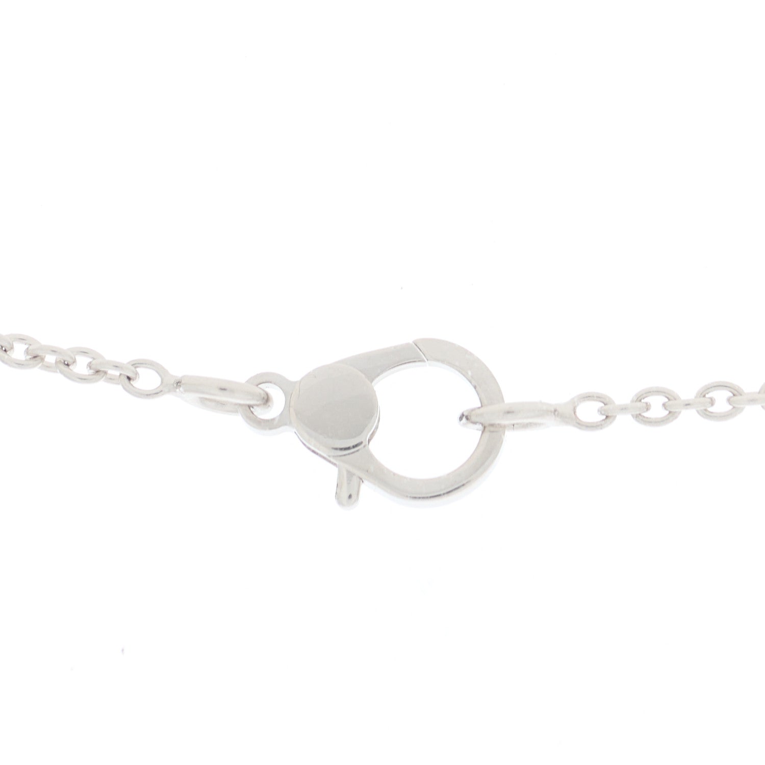 Hermes 18K White Gold Diamond Finesse Pendant Necklace 3 of 5