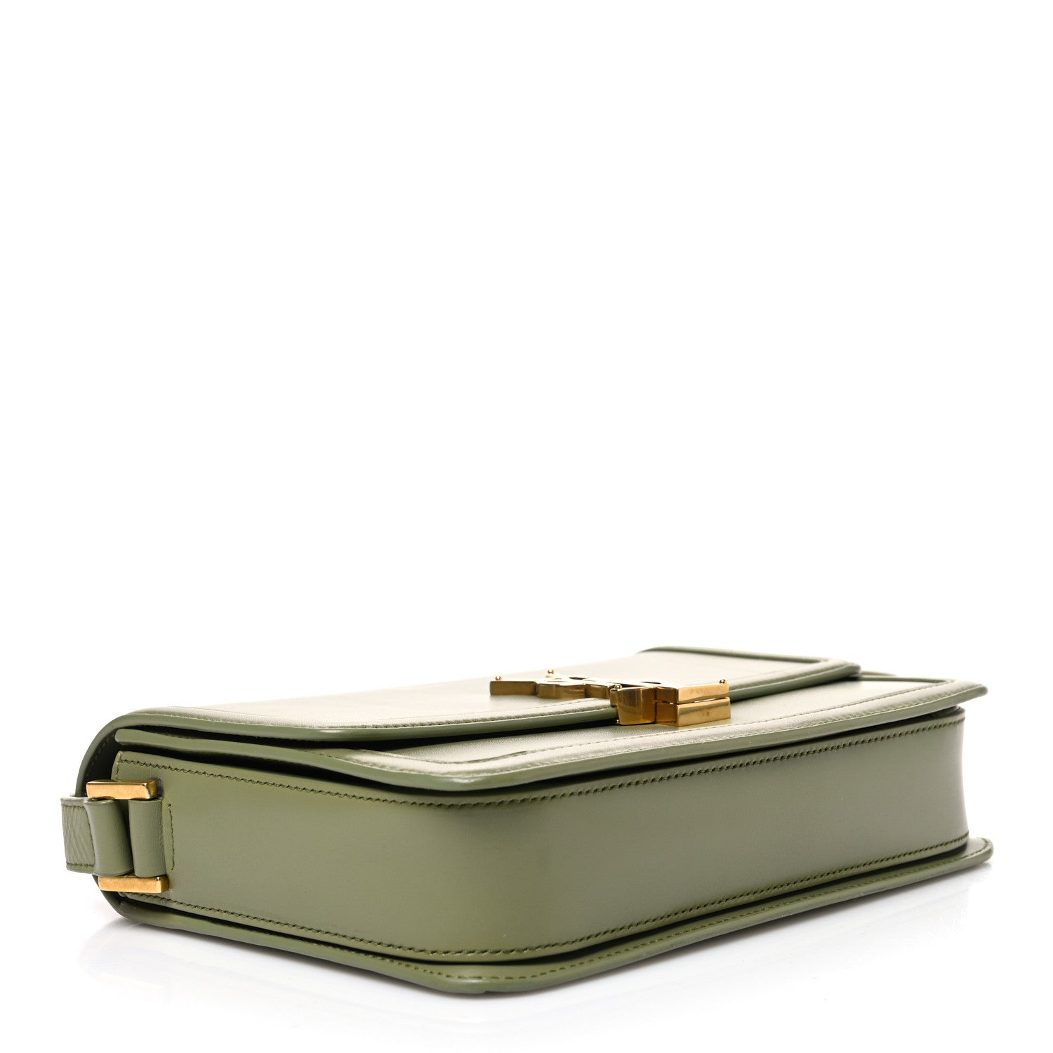 Saint Laurent Box Calfskin Monogram Medium Solferino Satchel Light Sage 4 of 11
