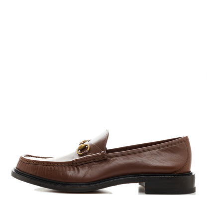 Gucci Mandala Goatskin Mens Horsebit Loafers 12 Brown Sugar 1 of 14
