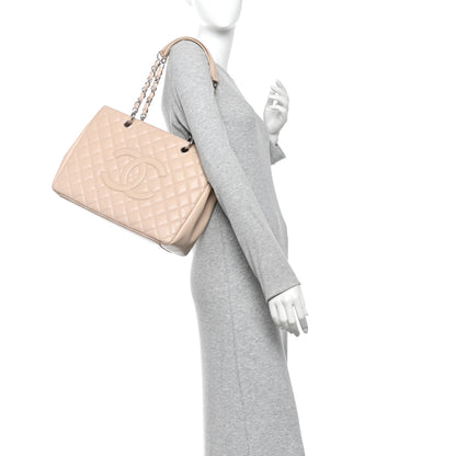 Chanel Caviar Quilted Grand Shopping Tote GST Beige Clair 2 of 11