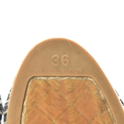 Chanel Denim Toile CC Espadrilles 36 Navy 7 of 11