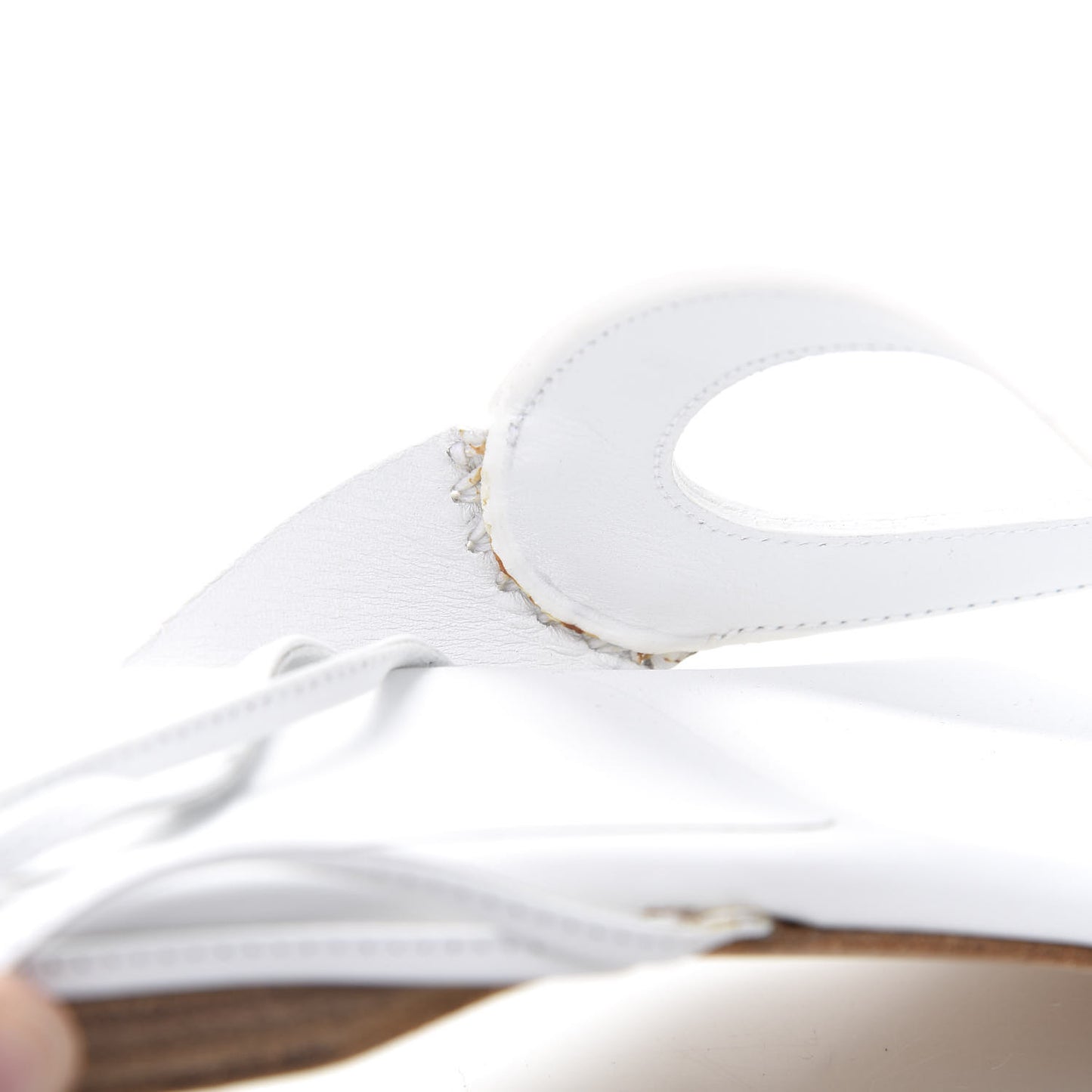 Calfskin Chaine d'Ancre Lace Up Sandals 39 White
