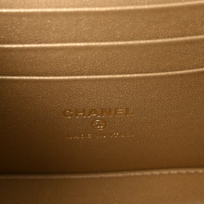 Chanel Lambskin Quilted Pearl Crush Small Vanity Case With Chain Black 6 of 11