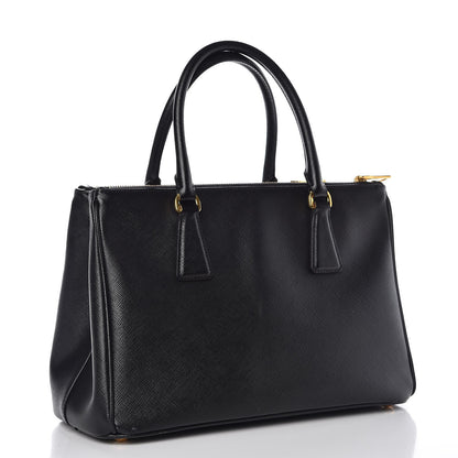 Prada Saffiano Small Galleria Double Zip Tote Black 3 of 9