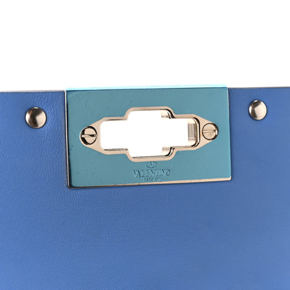 Valentino Garavani Lambskin Patchwork Medium Rockstud Spike Shoulder Bag Angel Blue 6 of 10
