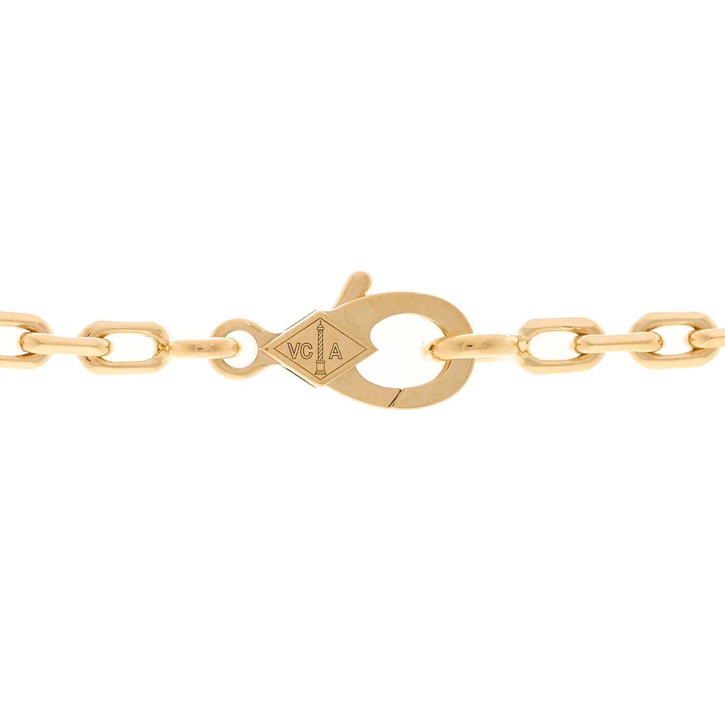 18K Yellow Gold Mother of Pearl 10 Motifs Vintage Alhambra Necklace