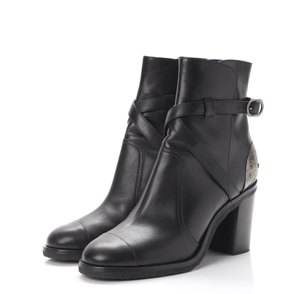 Chanel Calfskin Ankle Boots 41 Black 3 of 10