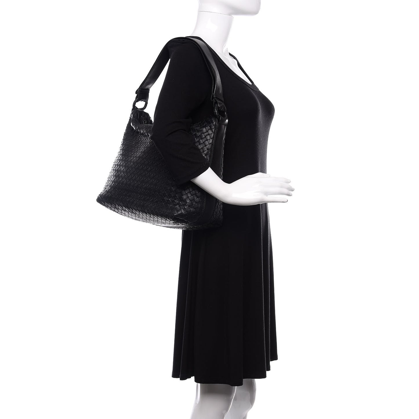 Nappa Intrecciato Hobo Black