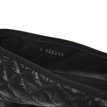 Chanel Nylon Quilted Cap Toe Ballerina Flats 41 Black 8 of 21