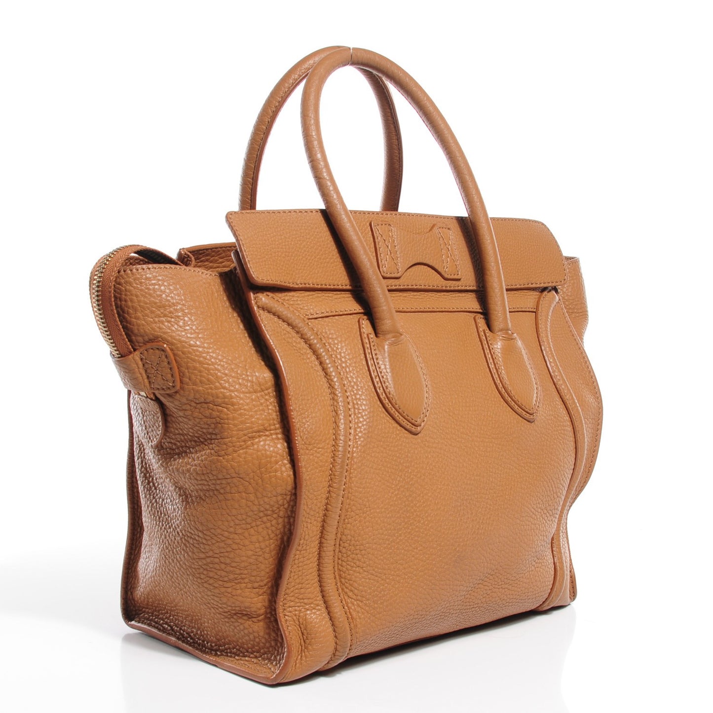 Pebbled Calfskin Mini Luggage Camel