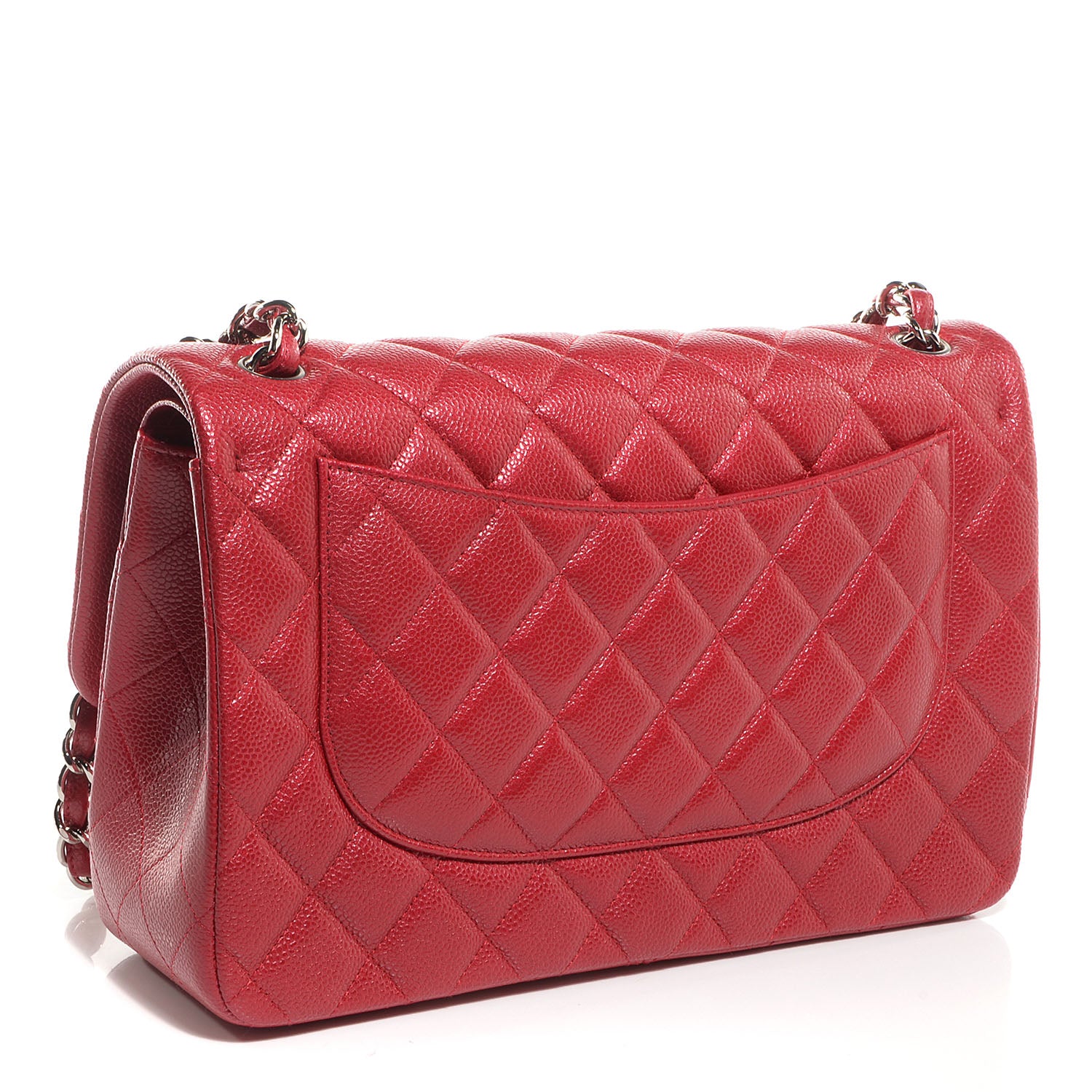 Chanel Caviar Jumbo Double Flap Dark Pink 3 of 9