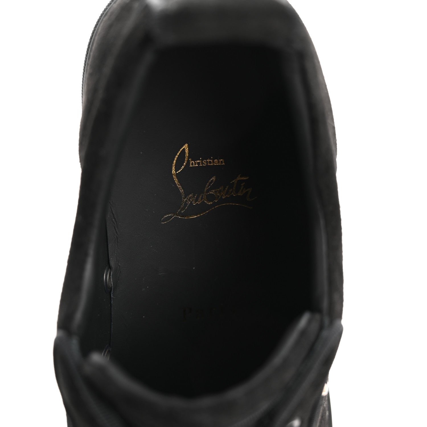Christian Louboutin Veau Velours Crystal Mens Degralouis Low Top Sneaker 43 Black 7 of 13
