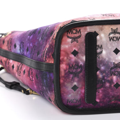 MCM Galaxy Visetos Medium Project Reversible Shopper Tote Cognac Multicolor 14 of 16