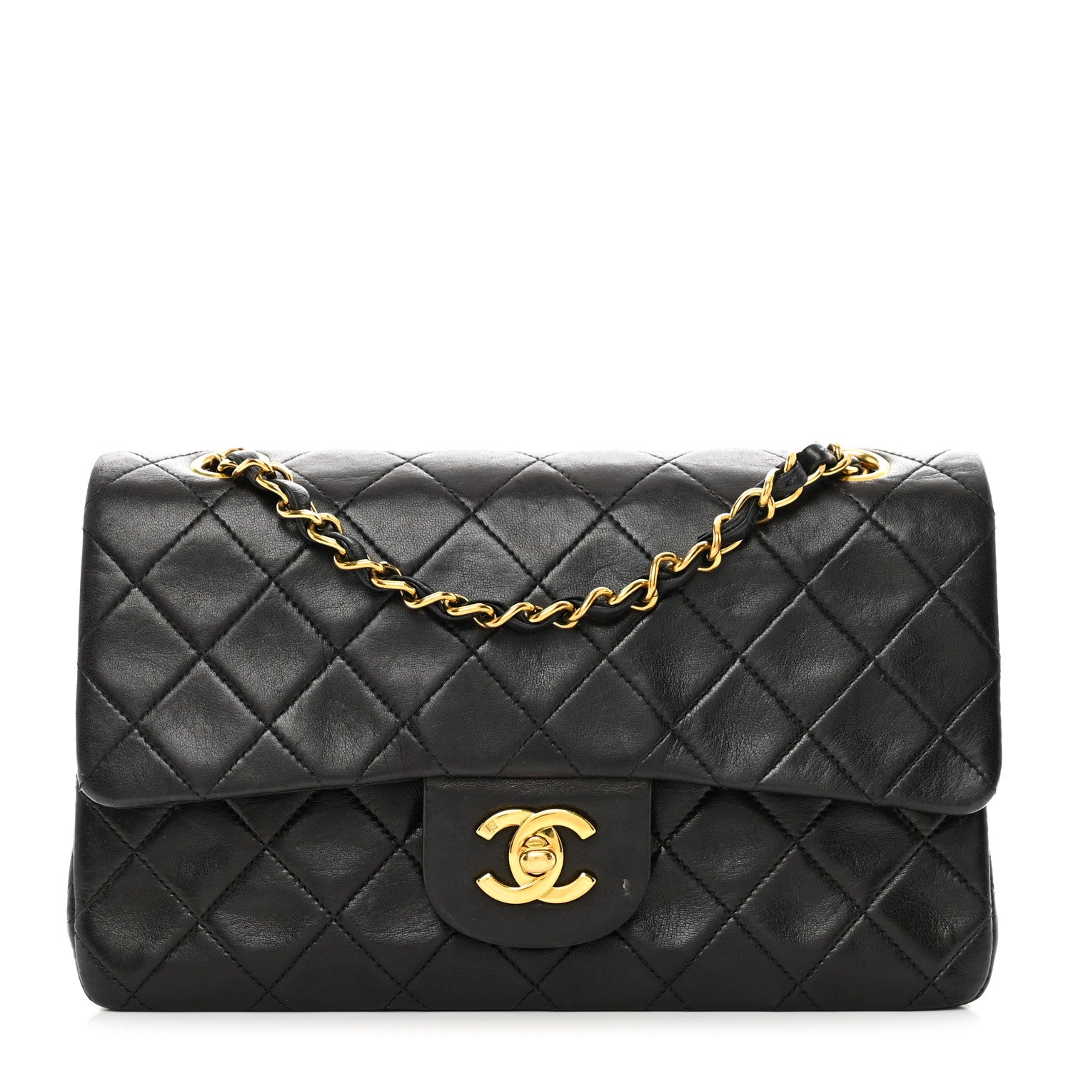Chanel Lambskin Quilted Small Double Flap Black 1 of 10