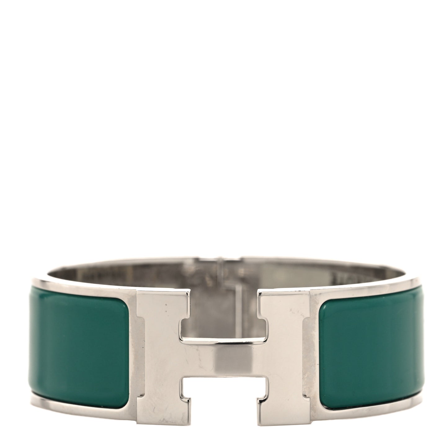 Enamel Wide Clic Clac H Bracelet PM Vert Bleuete