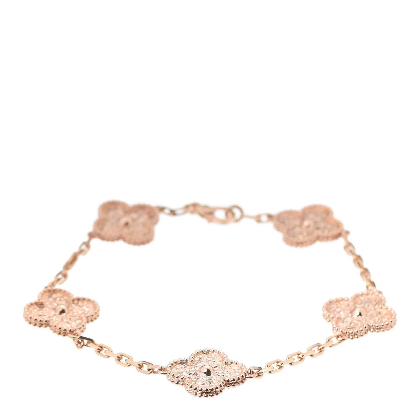 18K Rose Gold 5 Motifs Vintage Alhambra Bracelet