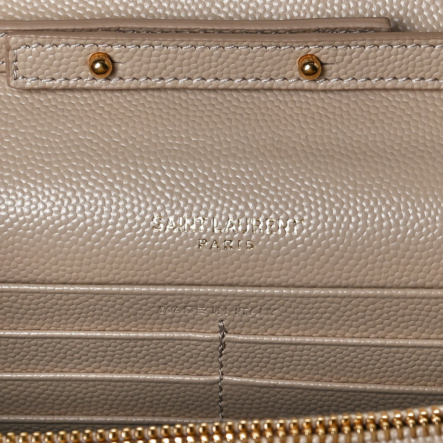 Grain De Poudre Matelasse Chevron Monogram Chain Wallet Nude Powder