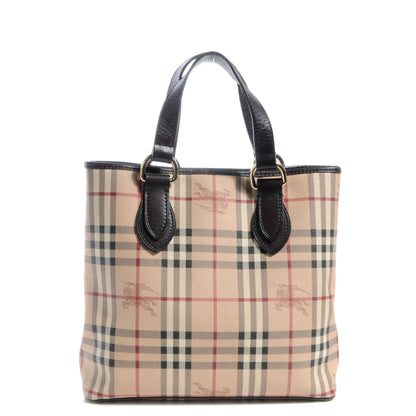 Burberry Haymarket Check Small Tote Brown 1 of 9
