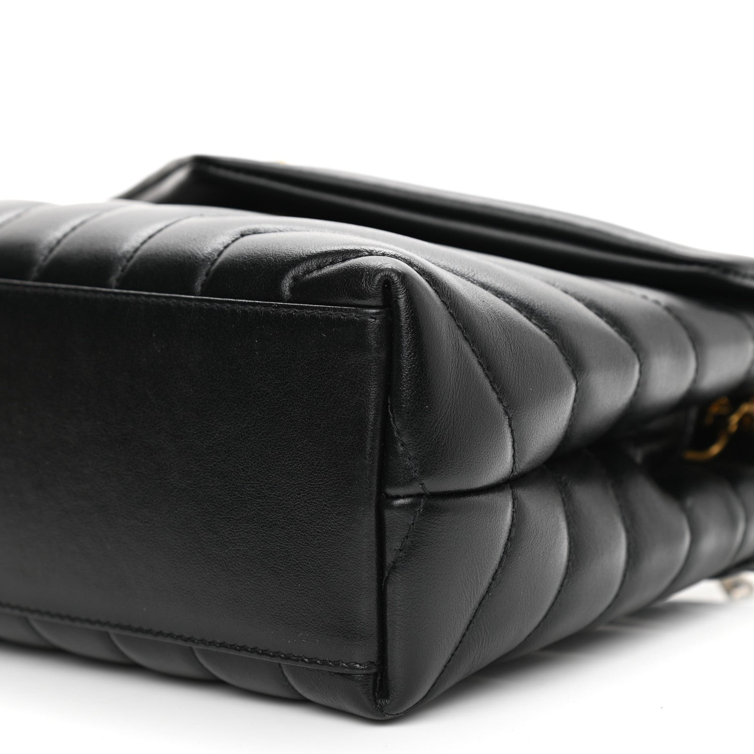 Saint Laurent Calfskin Y Quilted Monogram Small Loulou Chain Satchel Black 11 of 11