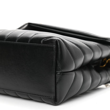 Saint Laurent Calfskin Y Quilted Monogram Small Loulou Chain Satchel Black 11 of 11