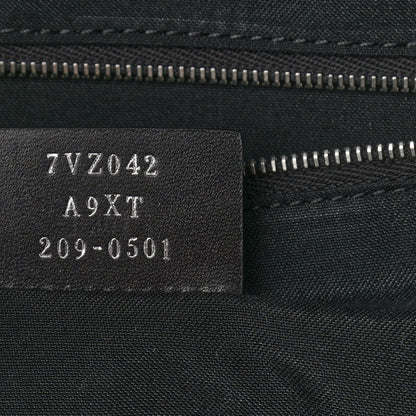 Fendi Glazed Fabric Nylon FF 1974 Diagonal Pouch Pocket Backpack Black Sunflower 7 of 9