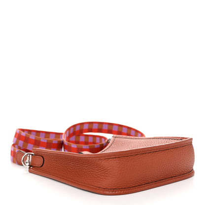 Hermes Taurillon Clemence Maxi Quadrille Evelyne TPM Cuivre Capucine Parme Rouge Duchess 4 of 11