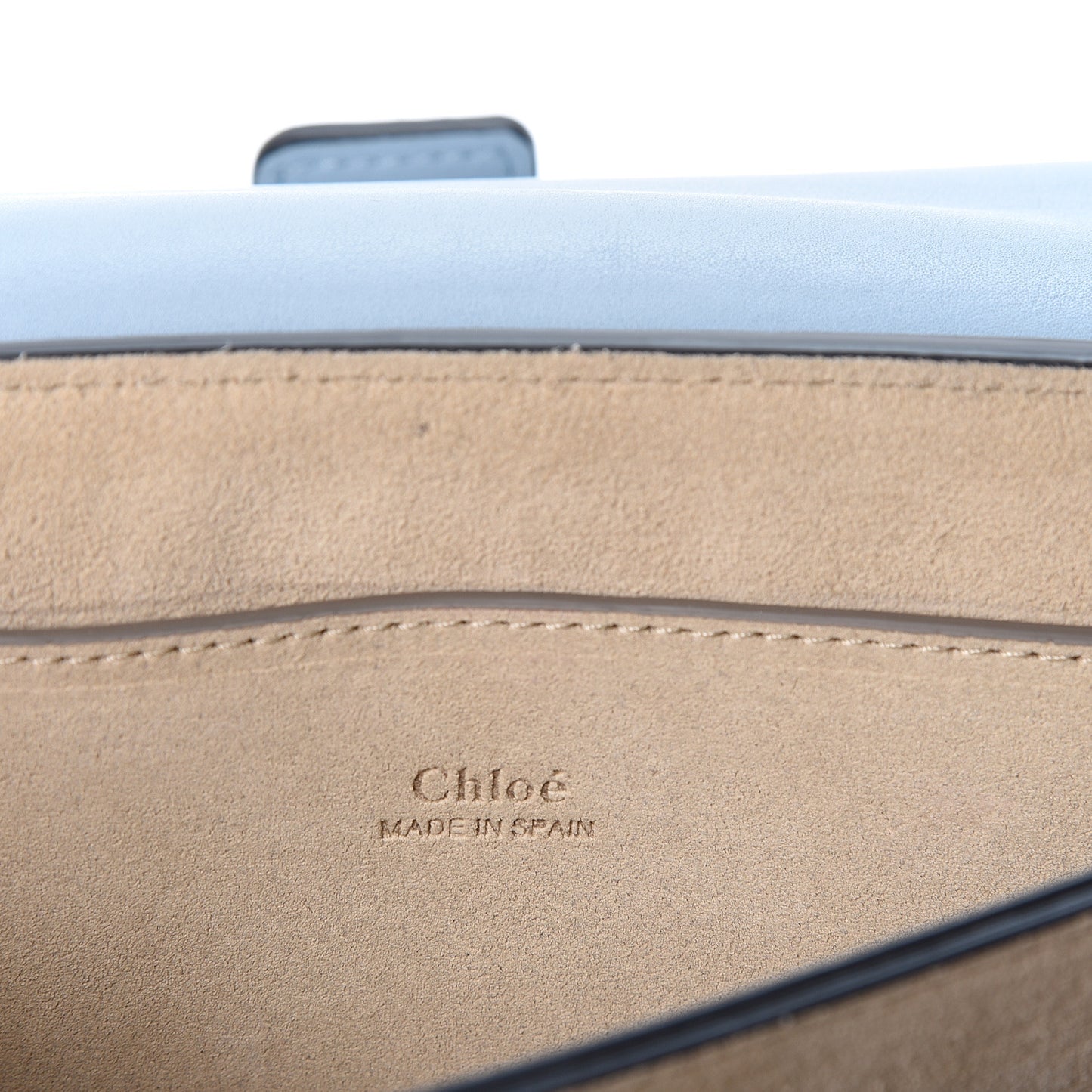 Suede Calfskin Small Faye Shoulder Bag Fresh Blue
