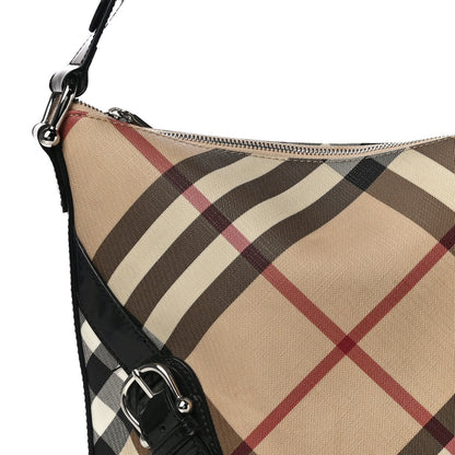 Burberry Supernova Check Buckle Hobo Black 8 of 10