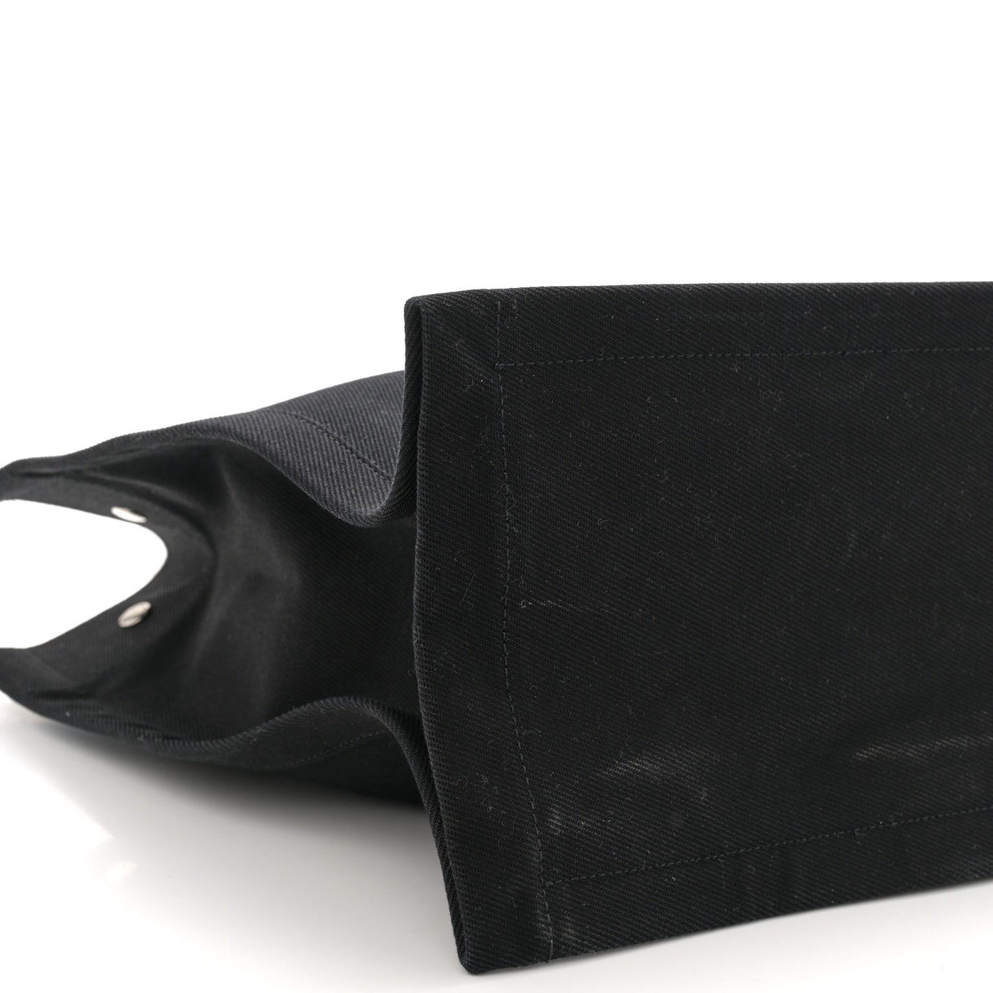 Linen Calfskin Rive Gauche Tote Black