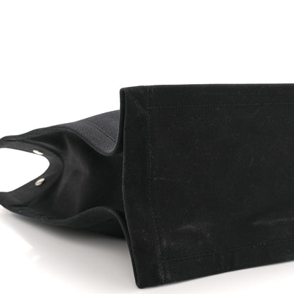 Saint Laurent Linen Calfskin Rive Gauche Tote Black 9 of 11