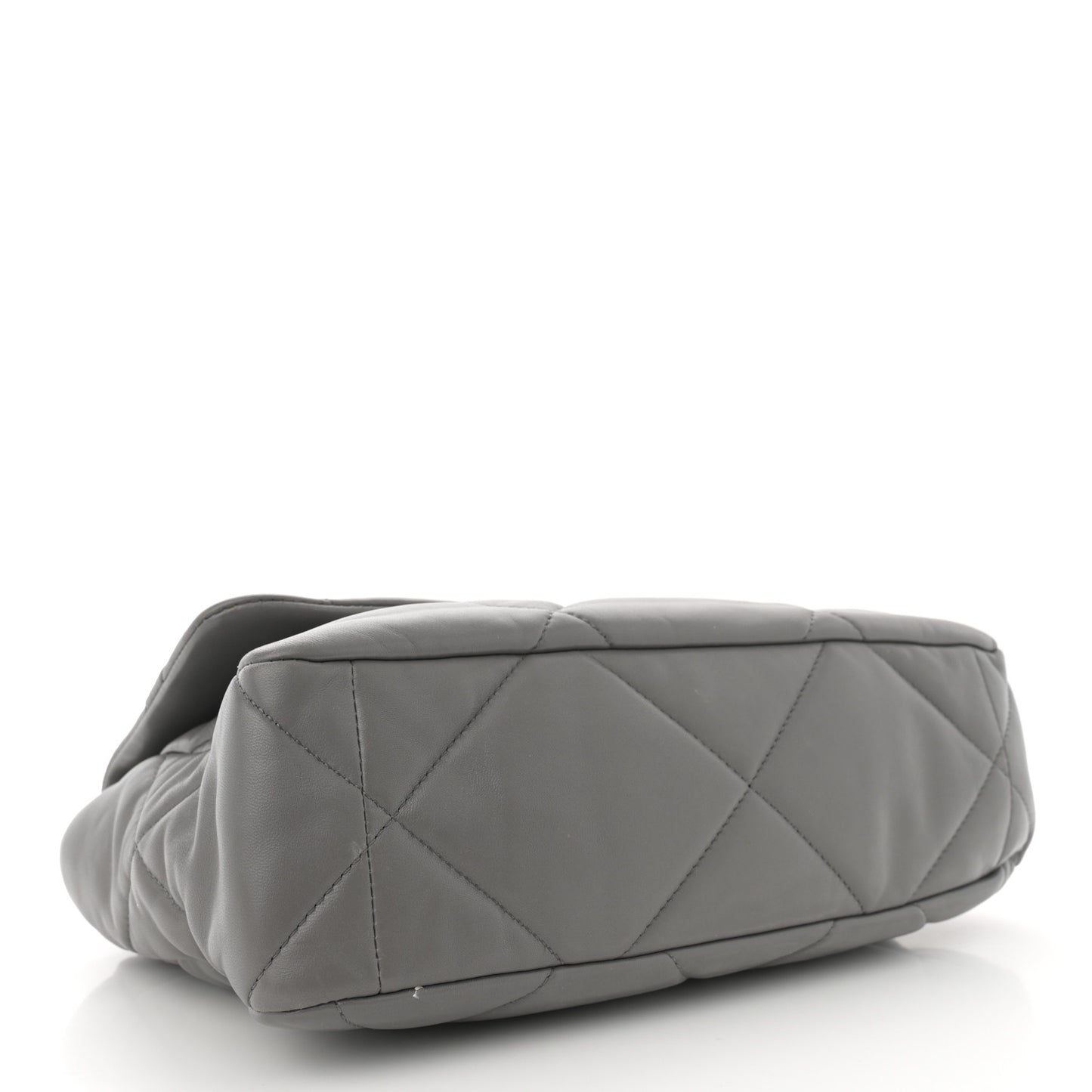 Lambskin Quilted Large Chanel 19 Flap Dark Grey
