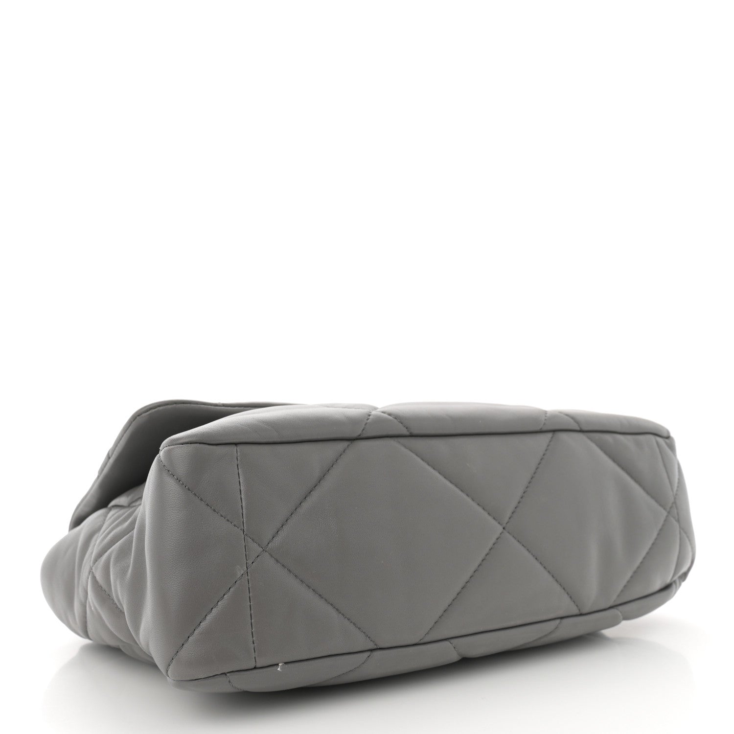 Chanel Lambskin Quilted Large Chanel 19 Flap Dark Grey 4 of 12
