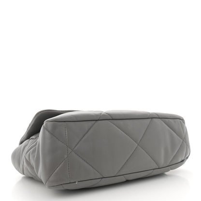 Chanel Lambskin Quilted Large Chanel 19 Flap Dark Grey 4 of 12