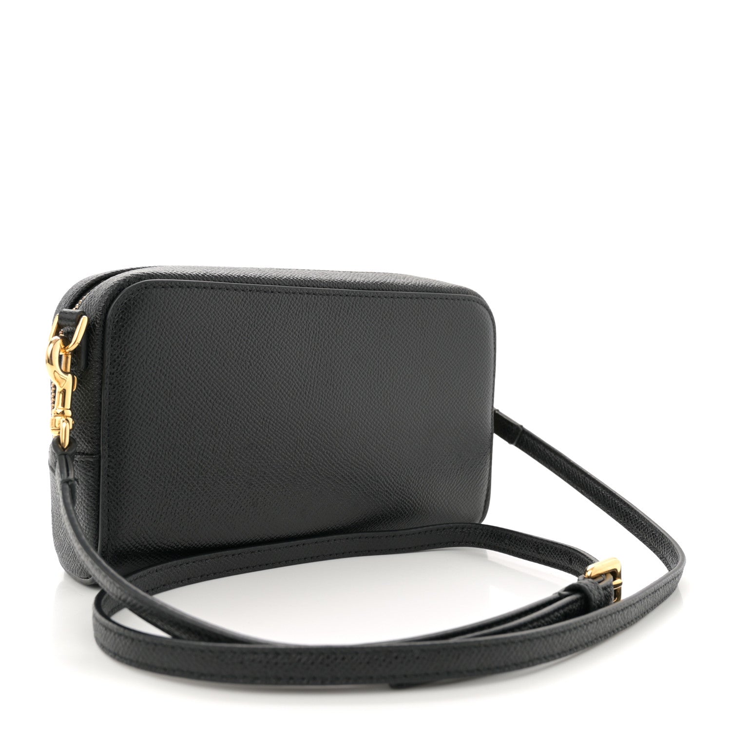 Christian Dior Grained Calfskin Caro Double Pouch Black 3 of 10