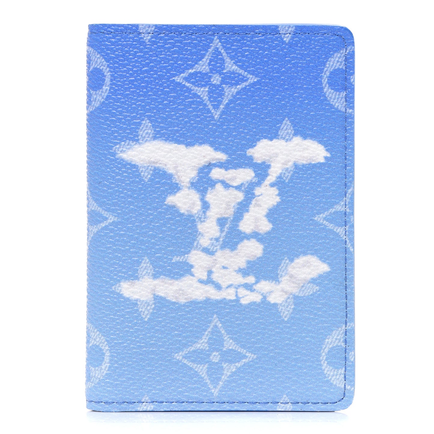 Monogram Clouds Pocket Organizer Blue